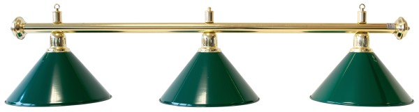 Billiard Lamp Evergreen, green, 3 Bells, Ø 35 cm, 112 cm