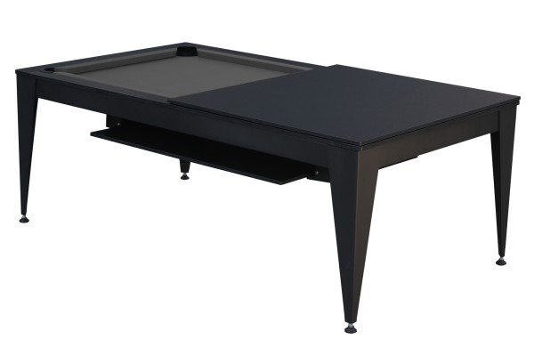 Pool Table / Dining Table, Vancouver III, 7 ft., black/black, grey cloth